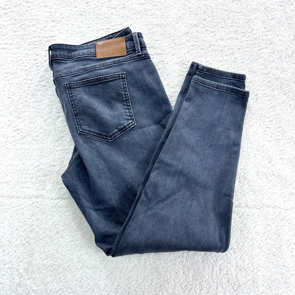 La Fayette 148 New York ‎ Jean Women's  33 Grey Mercer Straight  Made In USA